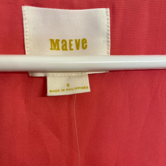 NWT Maeve Anthropologie Pink/Orange Floral Silver Embroidery Eyelet Dress- sz 6 - Picture 9 of 9